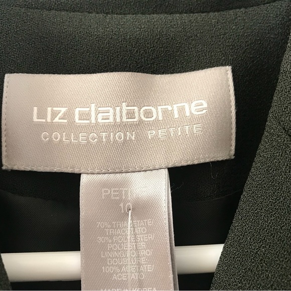 Liz Claiborne Suit Jacket Size 10 petite in hunter green - Picture 4 of 5